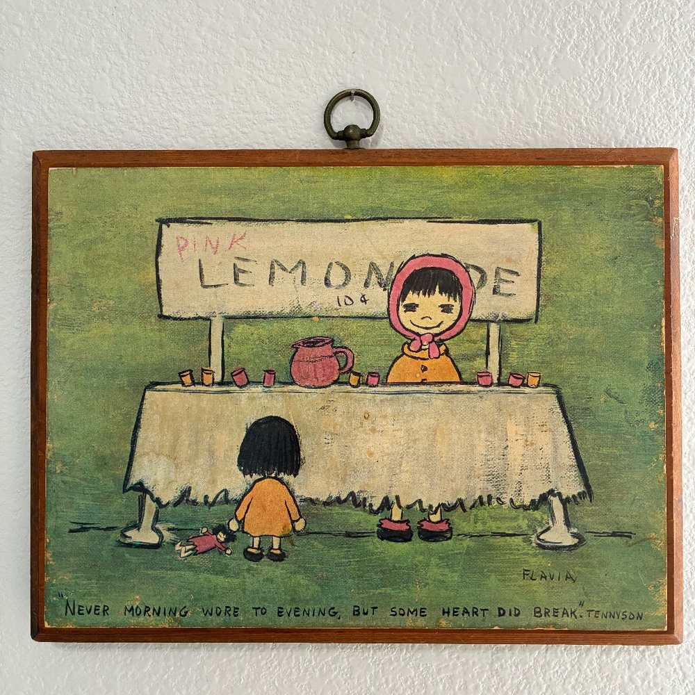 Vintage 1969 Flavia/Buzza Cardozo Wood Art by Flavia.